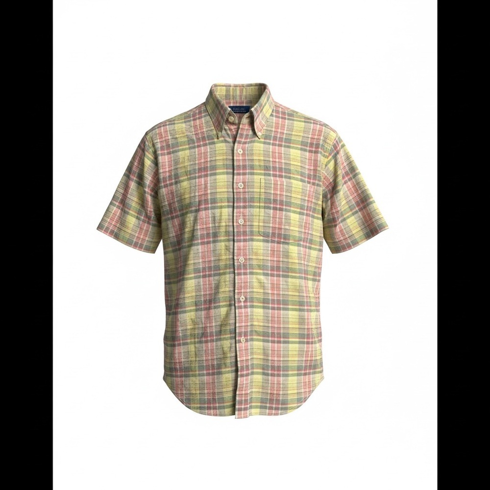 VINTAGE Pendleton Men's Red, Green and Yellow Plaid Button Down Shirt - Picture 1 of 6